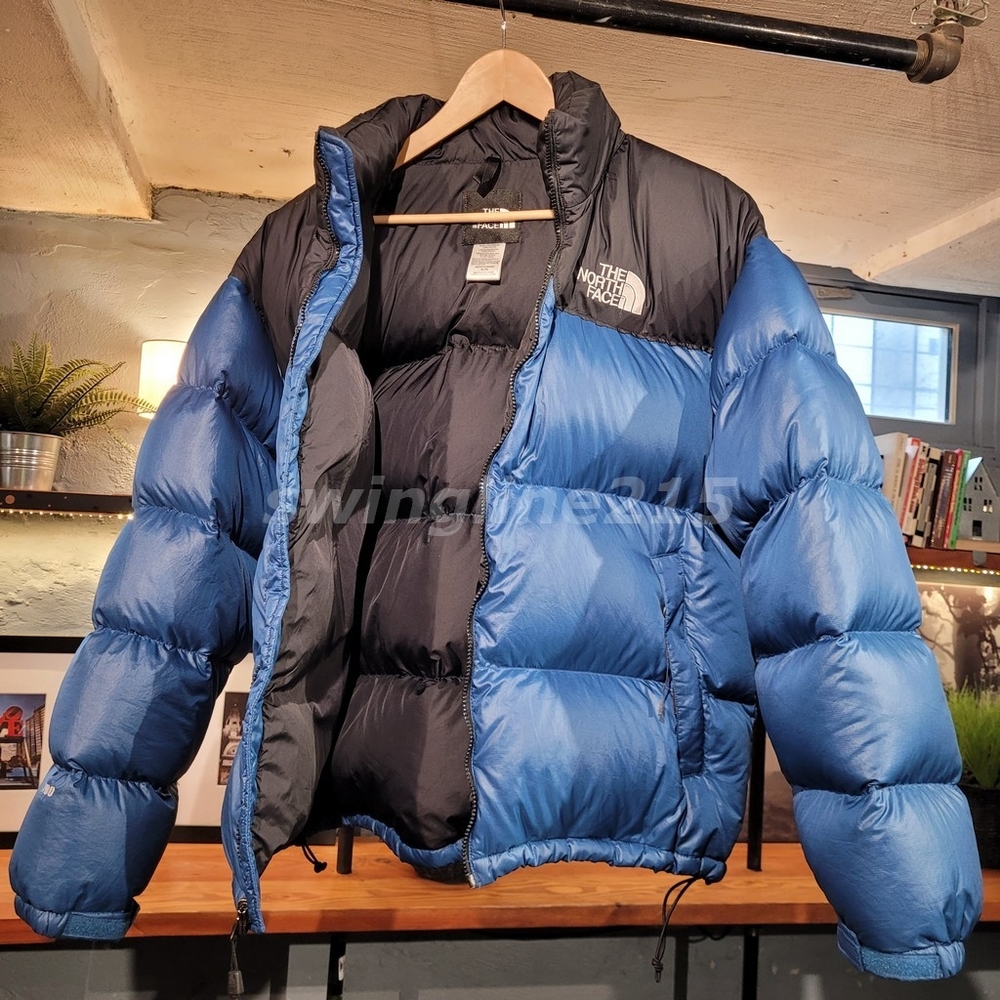 Vintage 00s North Face Nuptse 700 Goose Down Puffer Jacket Men Blue Men XL